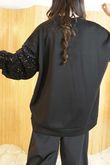 Moxie Sequin Star Sweatshirt Black